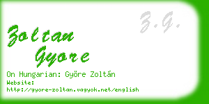 zoltan gyore business card